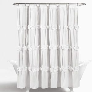 White Shower Curtain.